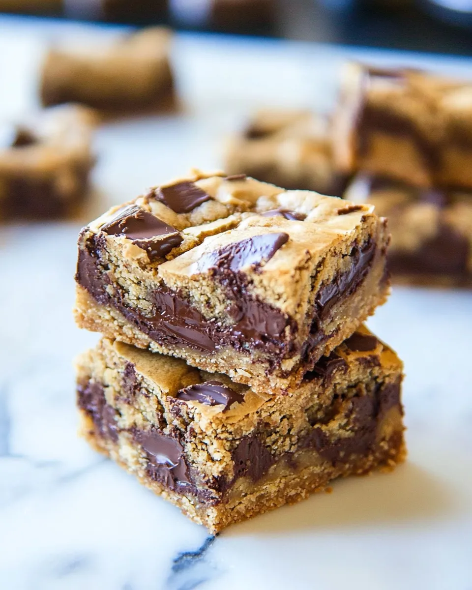 Delicious Peanut Butter Chocolate Chunk Cookie Bars recipe image