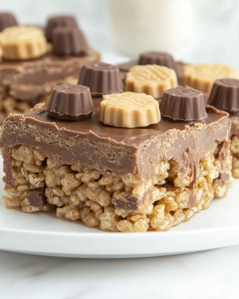 Classic Peanut Butter Cup Rice Krispie Treats image