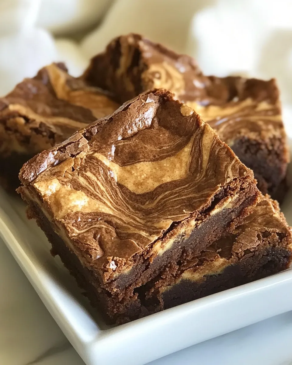 Classic Peanut Butter Swirl Brownies for Two image