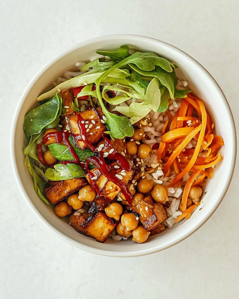 Homemade Peanut Chickpea Buddha Bowl photo