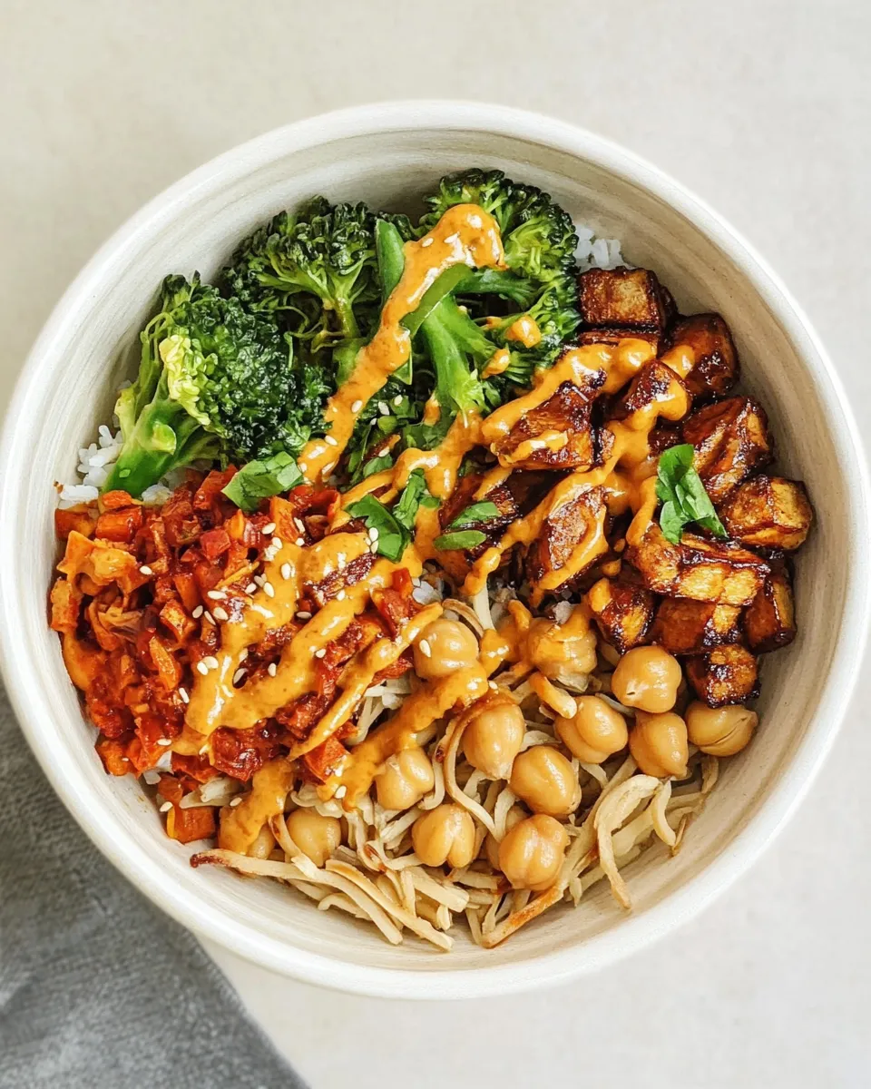 Delicious Peanut Chickpea Buddha Bowl image