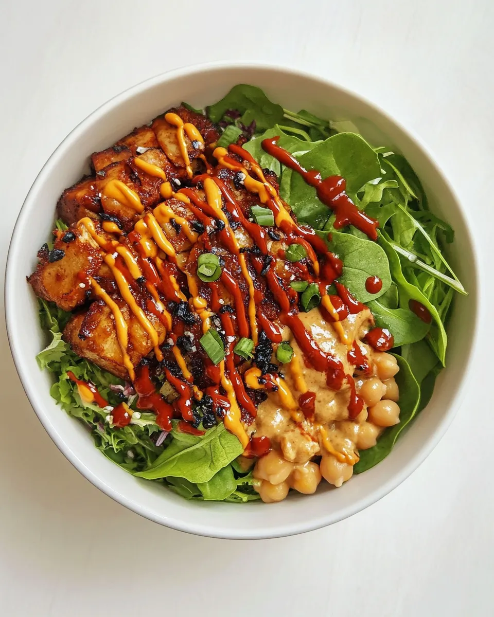 Healthy Peanut Chickpea Buddha Bowl shot