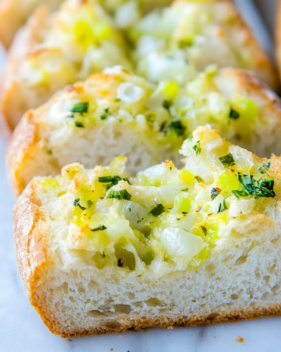Savory Pepperoncini Garlic Bread dish photo