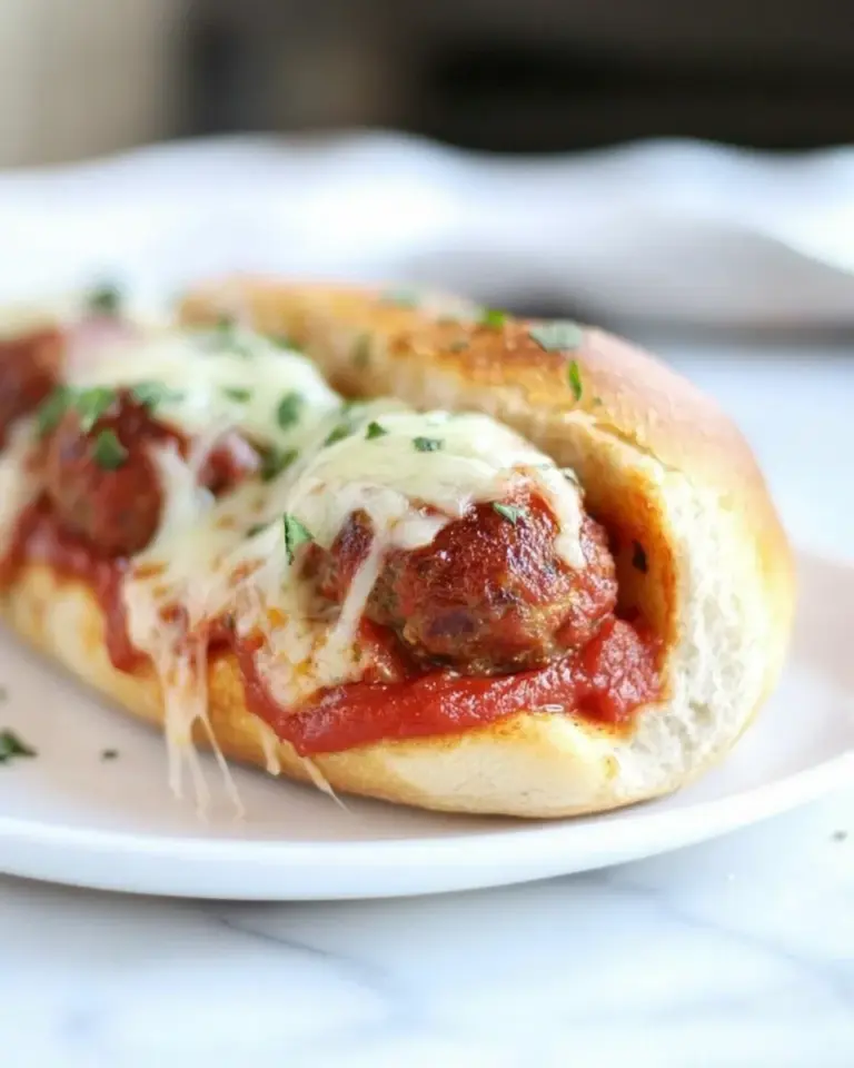Homemade Pepperoni Pizza Meatball Sandwich photo