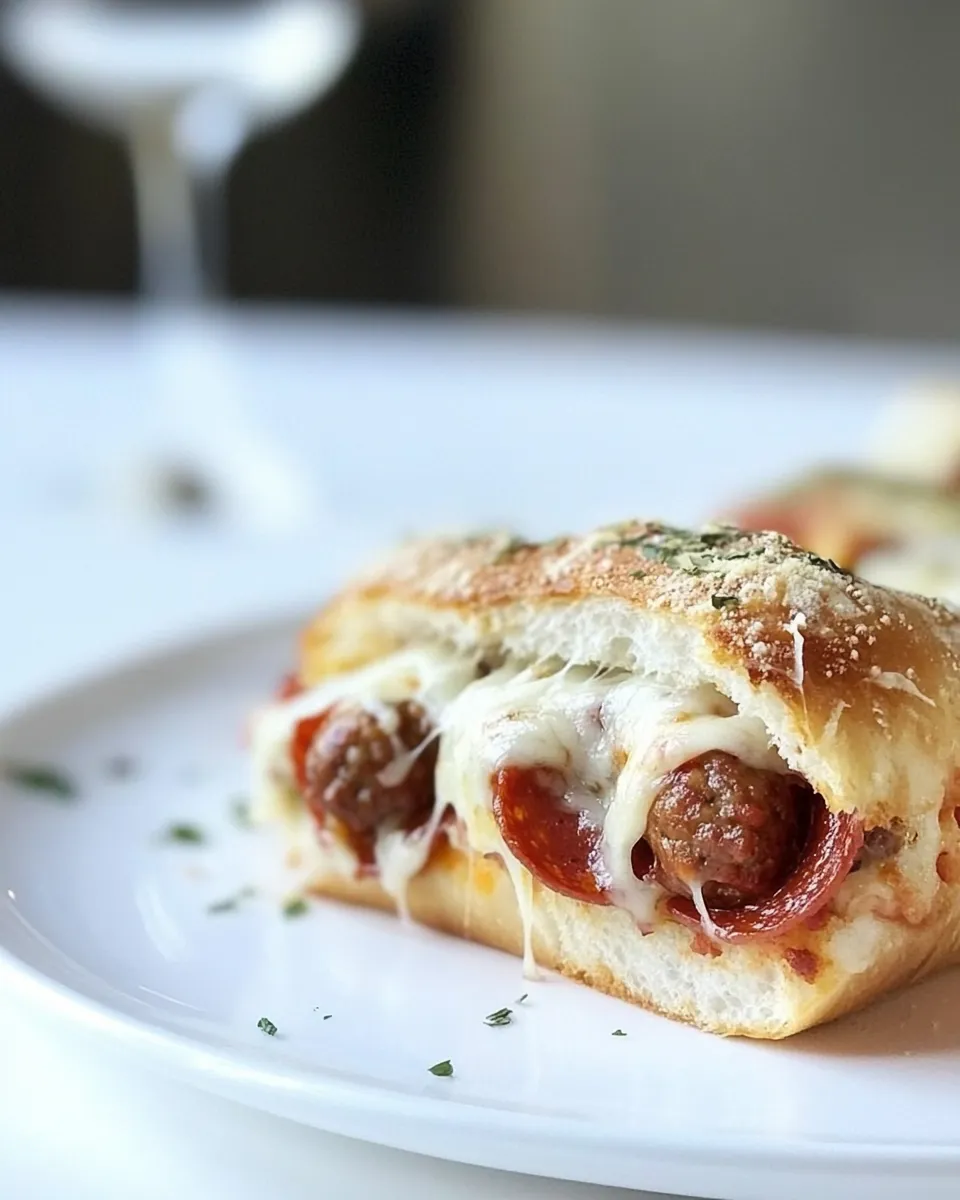 Easy Pepperoni Pizza Meatball Sandwich recipe photo