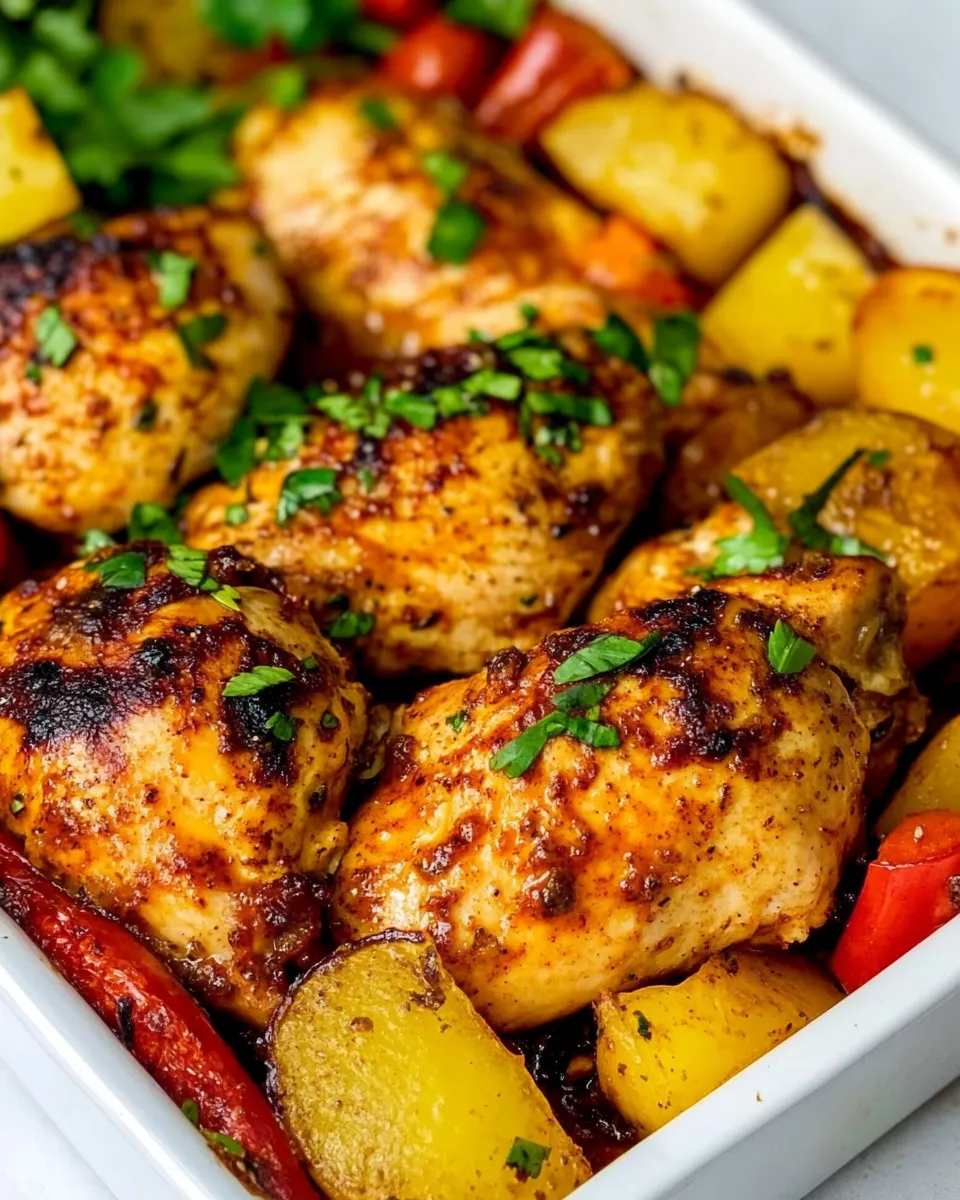 Homemade Peri Peri Chicken Tray Bake recipe photo