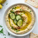 Healthy Pickle Lovers Hummus. shot