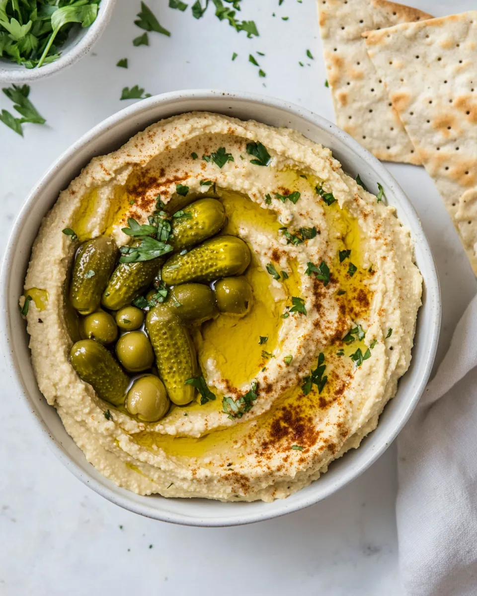 Quick Pickle Lovers Hummus. image