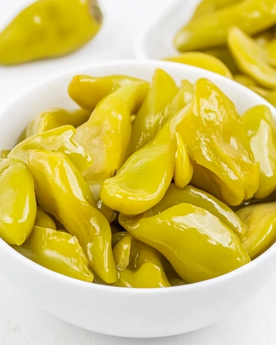 Delicious Pickled Pepperoncini Peppers shot