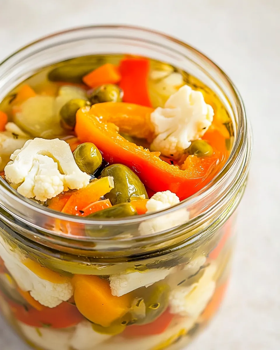 Classic Pickled Vegetables Recipe (Giardiniera) image