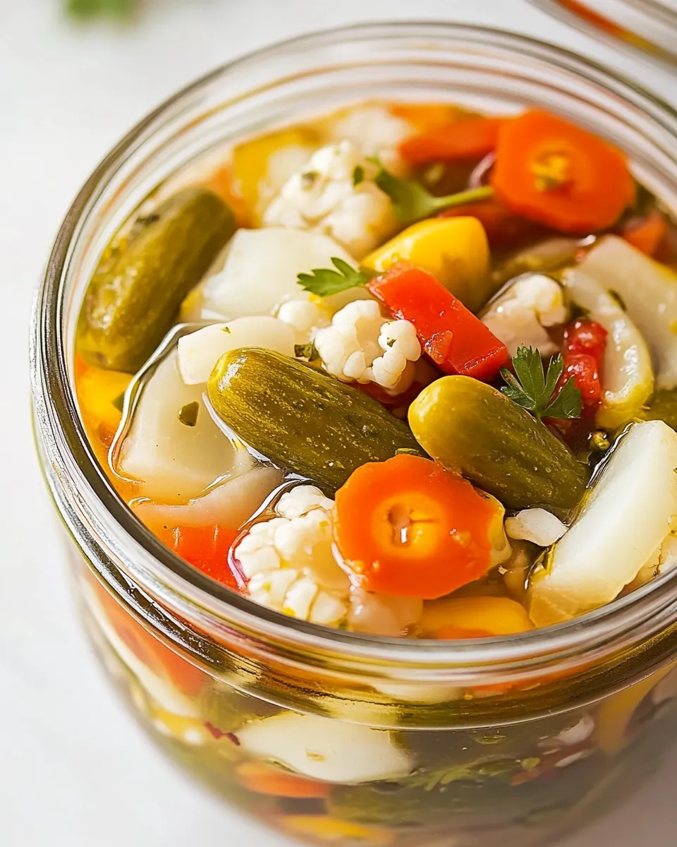 Delicious Pickled Vegetables Recipe (Giardiniera) recipe photo