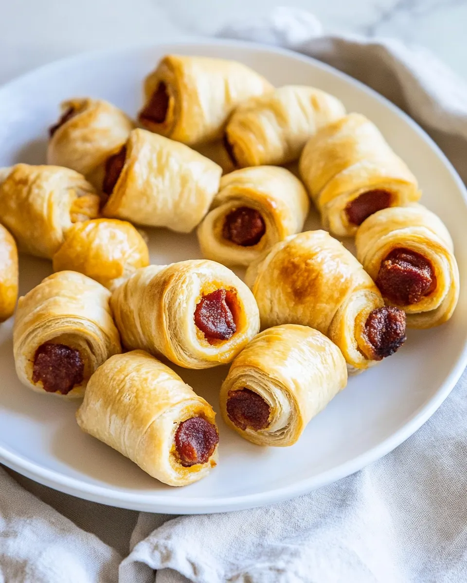 Delicious Pigs in a Blanket shot