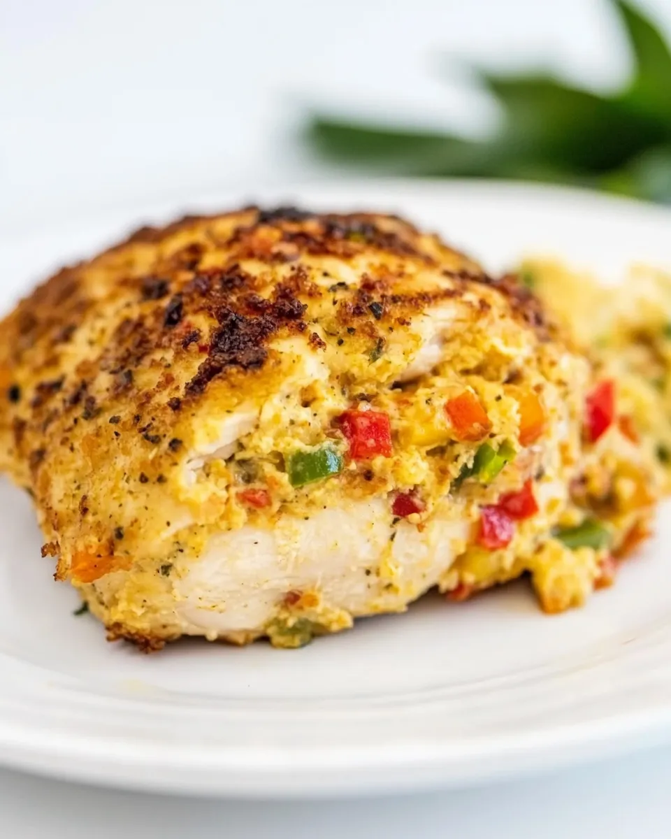 Homemade Pimento Cheese Stuffed Chicken photo