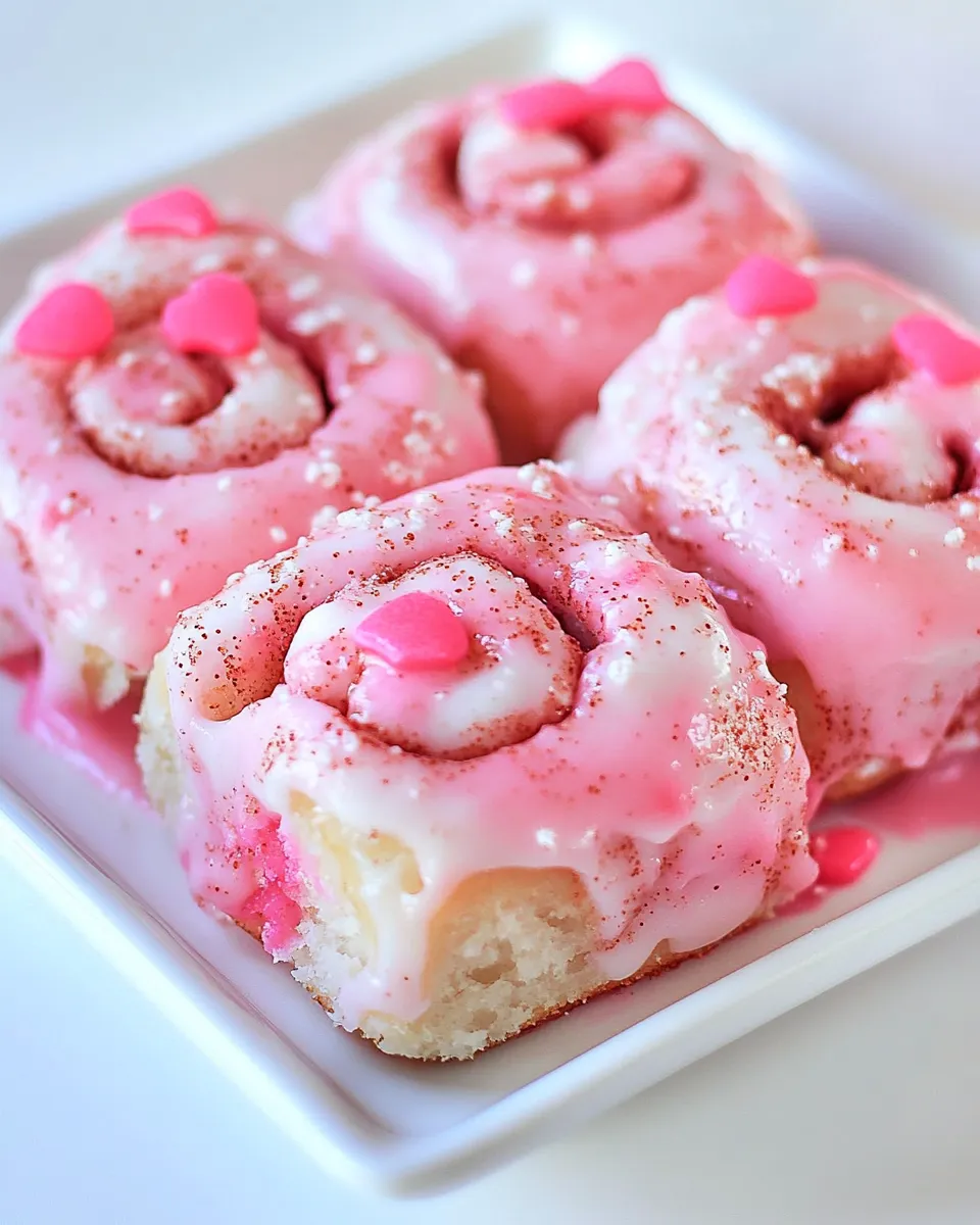 Easy Pink Cinnamon Rolls recipe photo