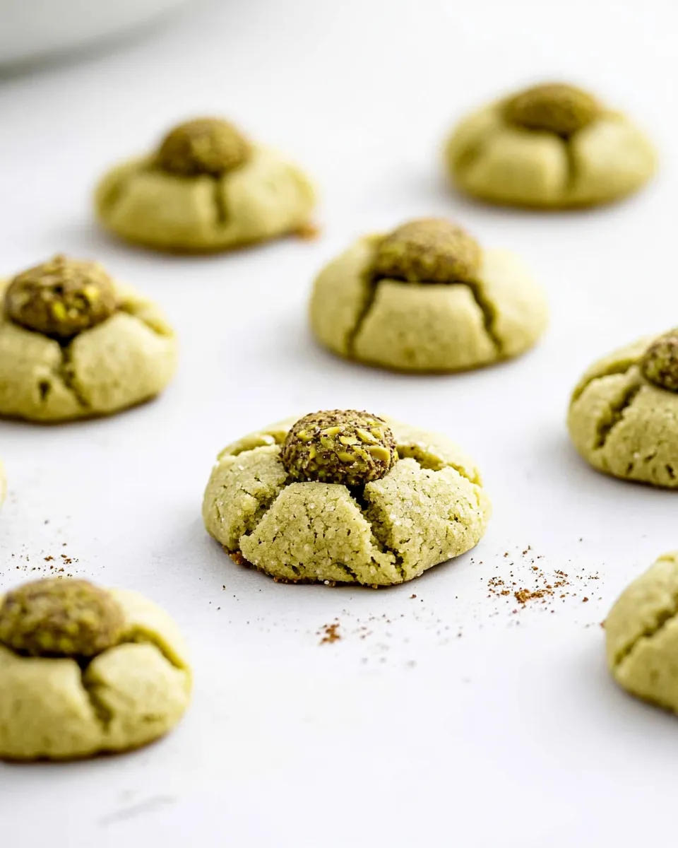 Easy Pistachio Butter Blossom Cookies recipe photo