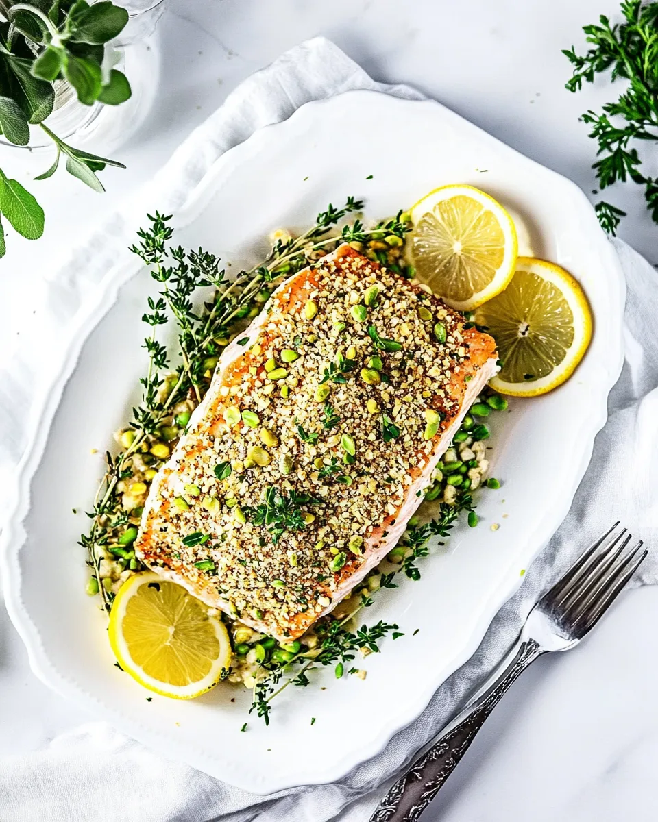 Easy Pistachio Crusted Baked Salmon photo