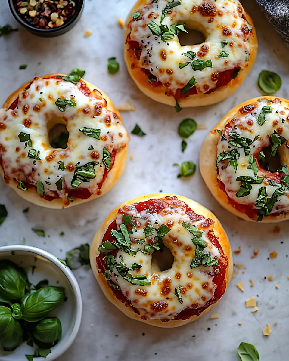 Homemade Pizza Bagels photo