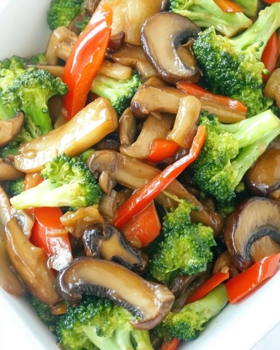 Healthy Portobello Mushroom & Broccoli Stir-Fry (30 Minute) recipe photo