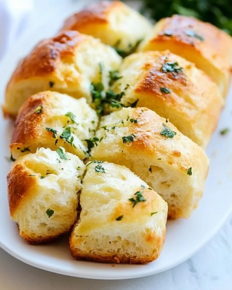Delicious Pull Apart Garlic Bread shot