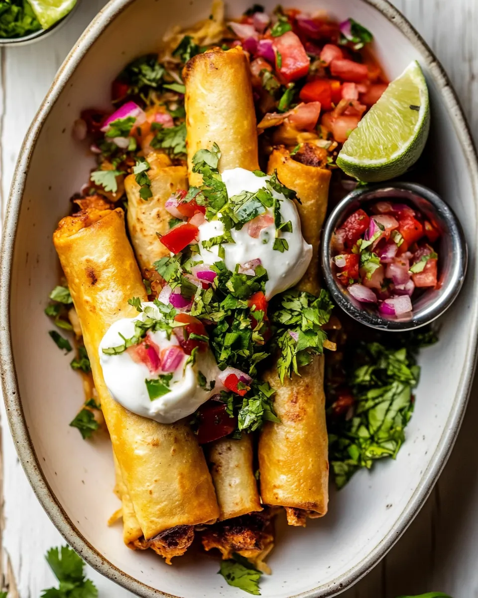 Delicious Queso Fundido Taquitos. dish photo
