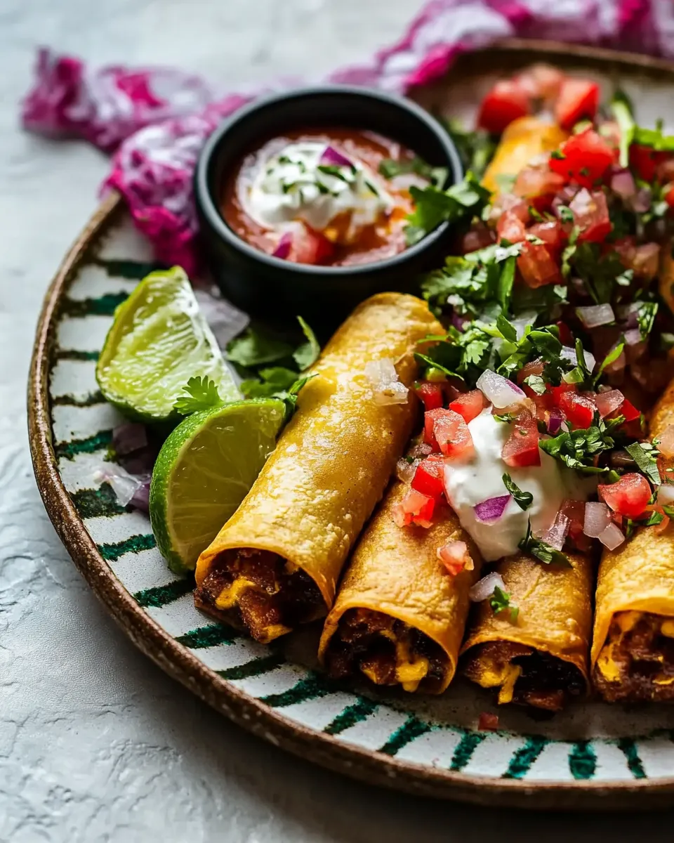 Savory Queso Fundido Taquitos. image