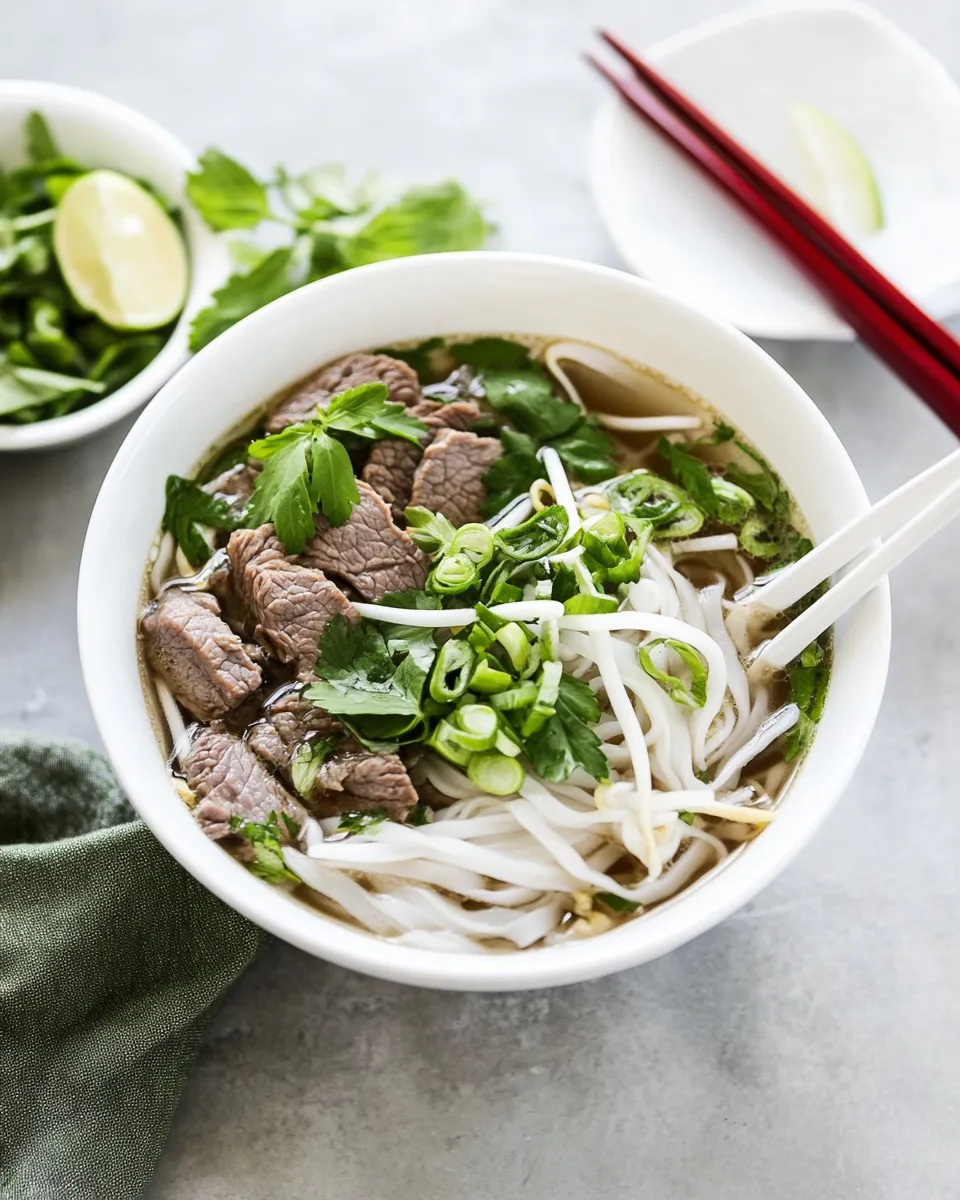Savory Quick Beef Pho shot