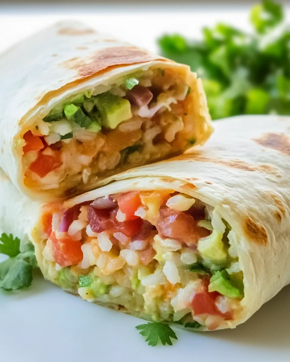 Delicious Quick Veggie and Rice Burritos recipe photo