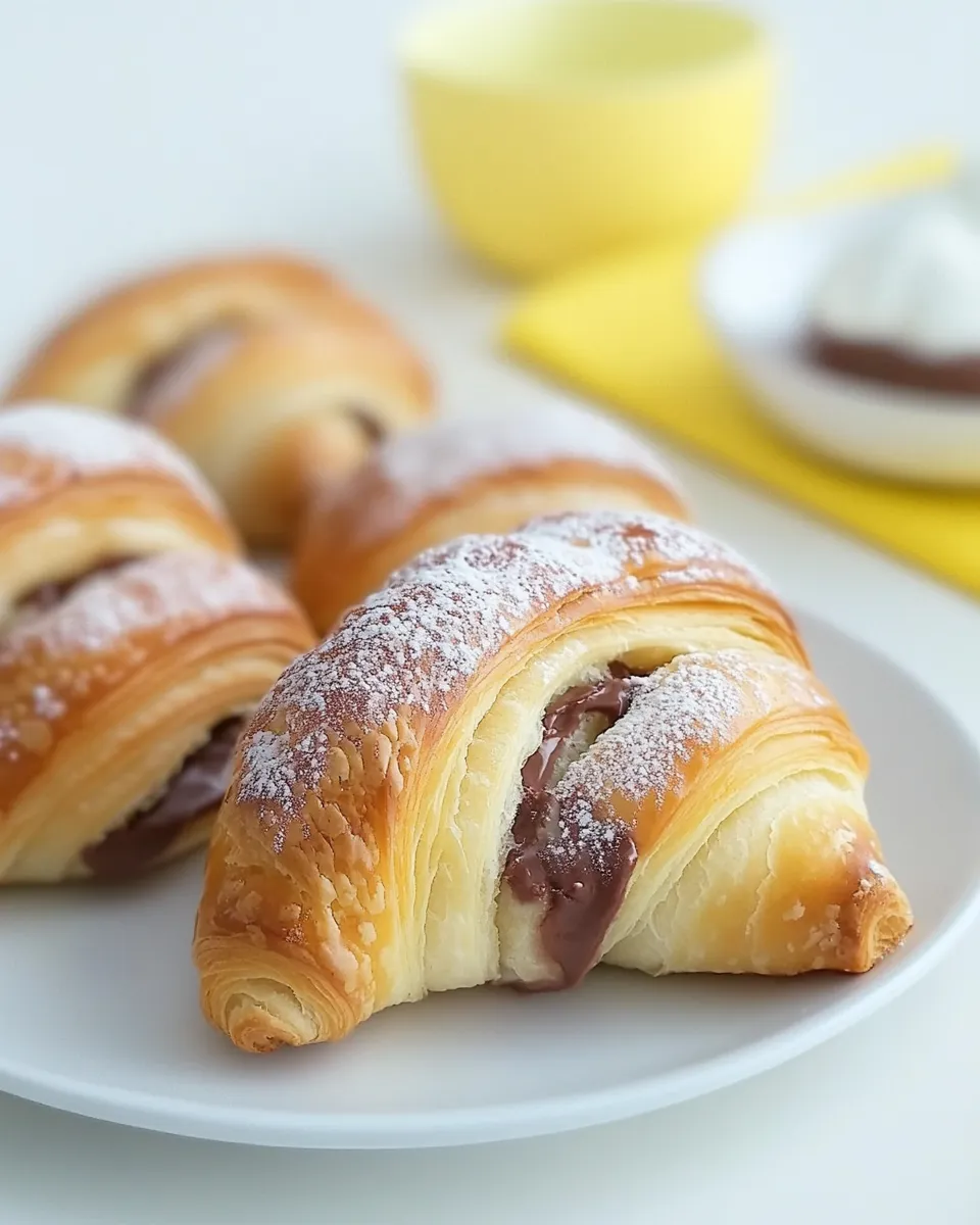 Tasty Quick & Easy Nutella Croissants recipe image