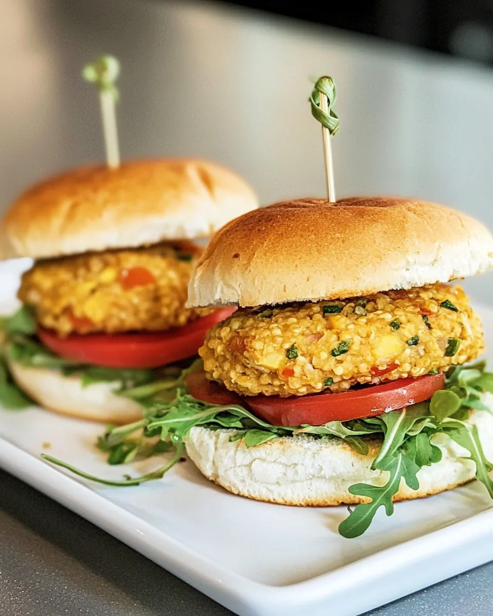 Easy Quinoa and Veggie Sliders recipe photo