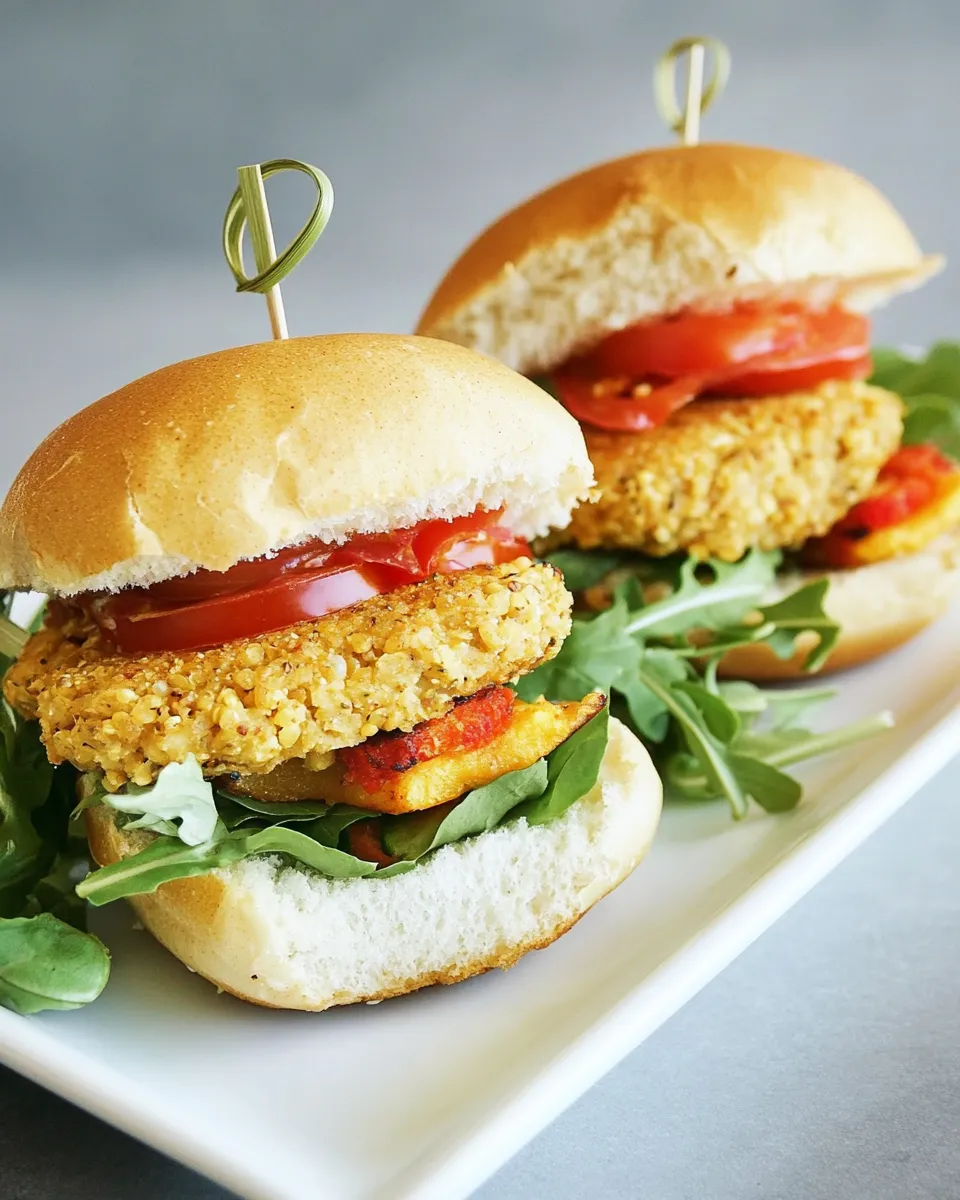 Healthy Quinoa and Veggie Sliders shot