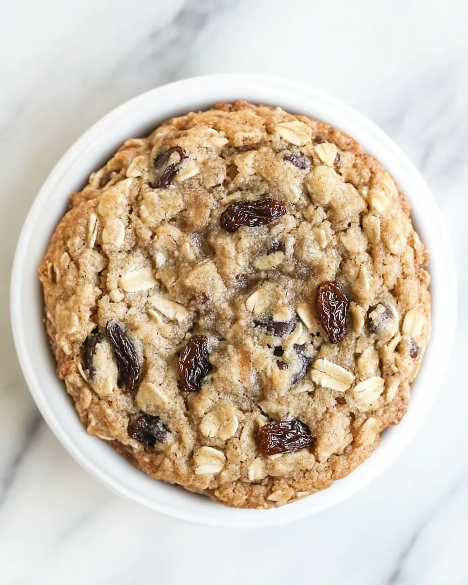 Homemade Recipe for One Oatmeal Raisin Cookie photo