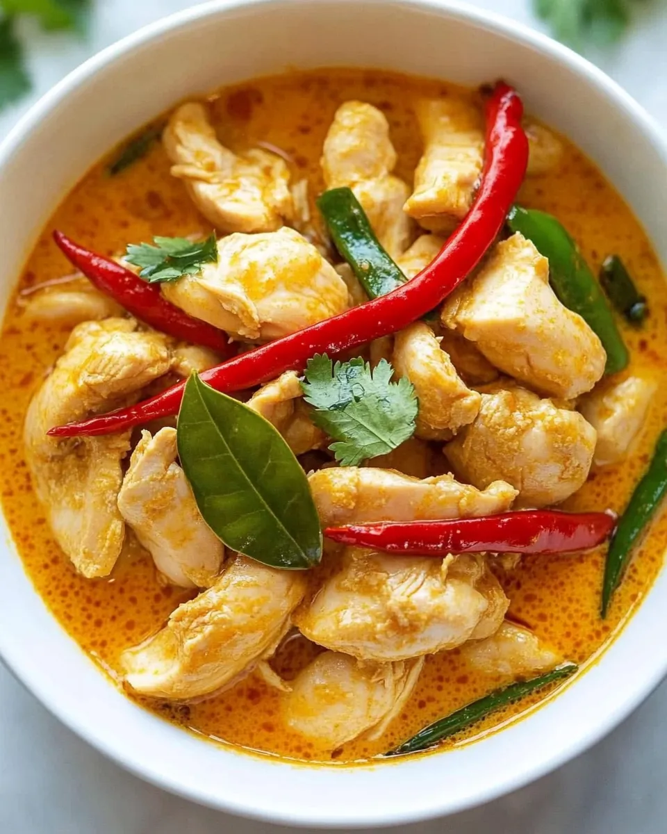 Delicious Red Chicken Curry shot