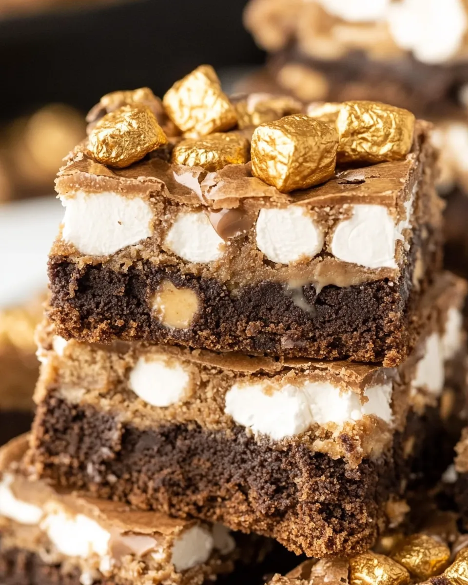 Quick Reeses Marshmallow Brownies shot