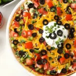 Homemade Retro Taco Pizza (Layered Taco Dip) photo