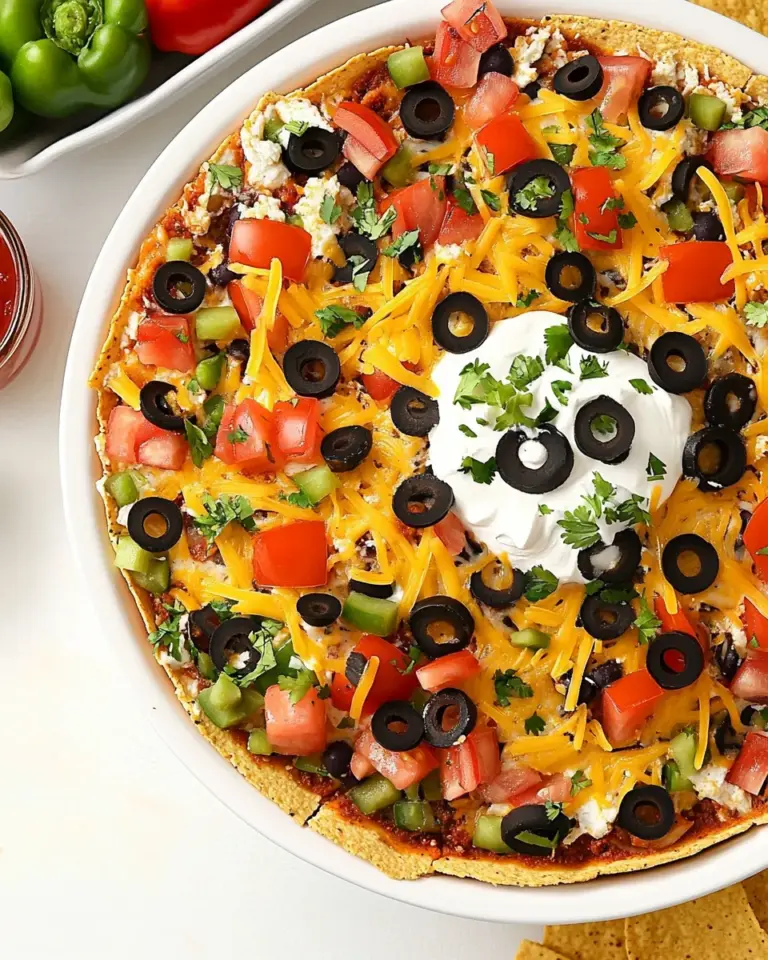 Homemade Retro Taco Pizza (Layered Taco Dip) photo
