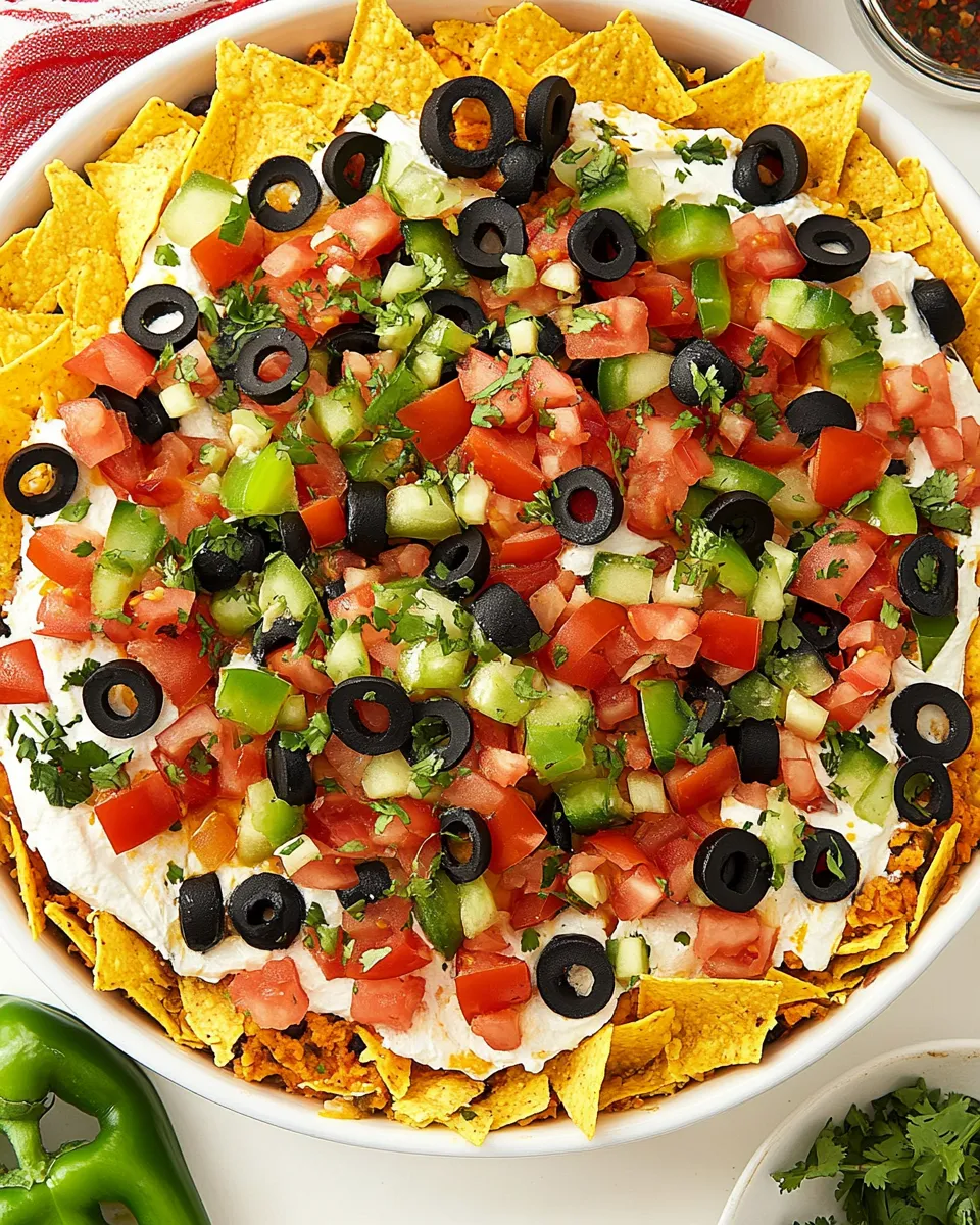 Easy Retro Taco Pizza (Layered Taco Dip) recipe photo