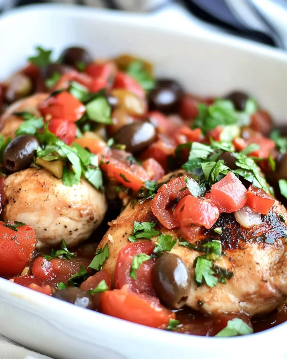 Homemade Roast Chicken with Tomatoes and Olives Recipe photo