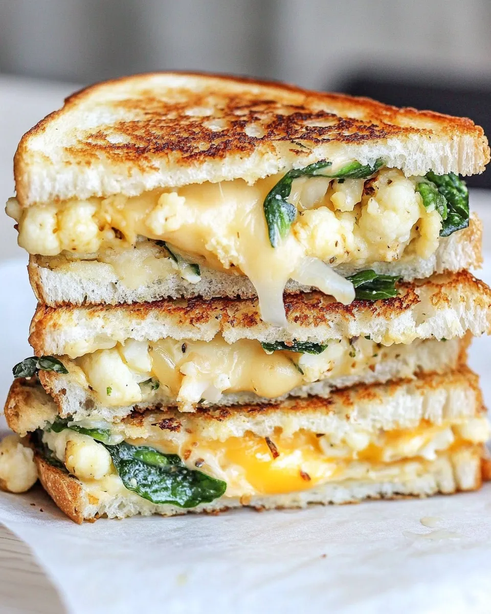 Easy Roasted Cauliflower Grilled Cheese recipe photo