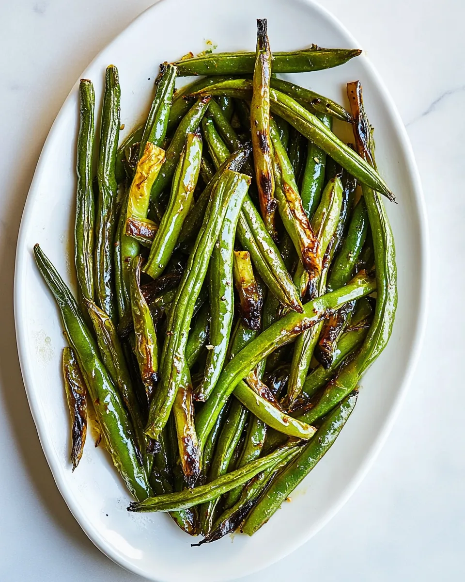 Delicious Roasted Green Beans shot