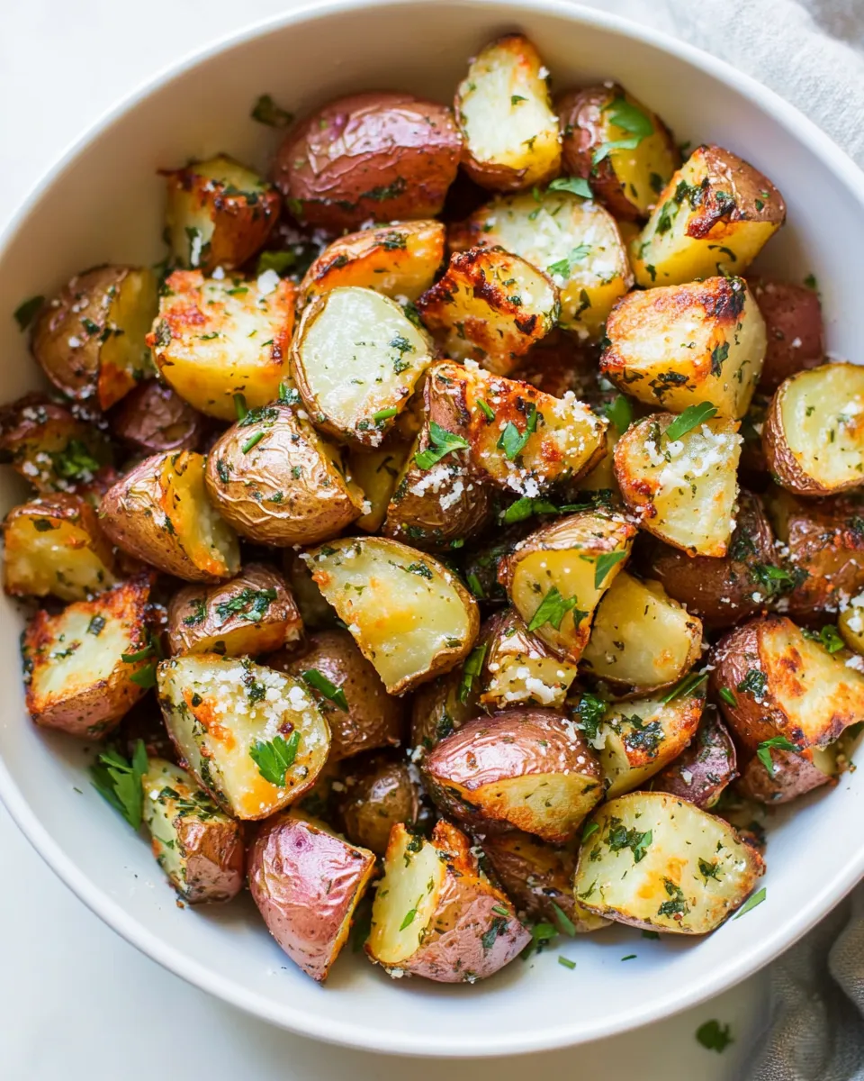 Easy Roasted Potatoes with Parmesan Garlic and Herbs photo