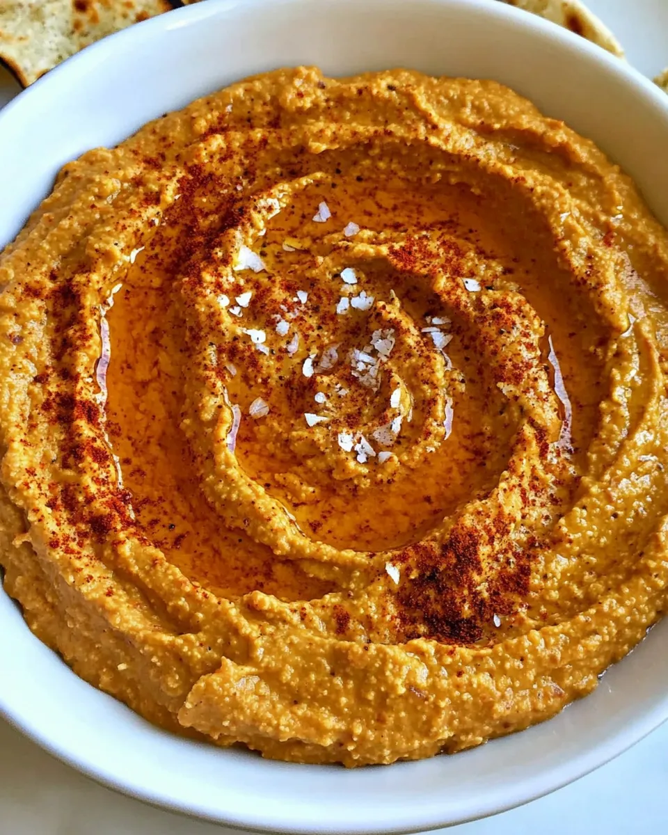 Delicious Roasted Tomato Hummus shot