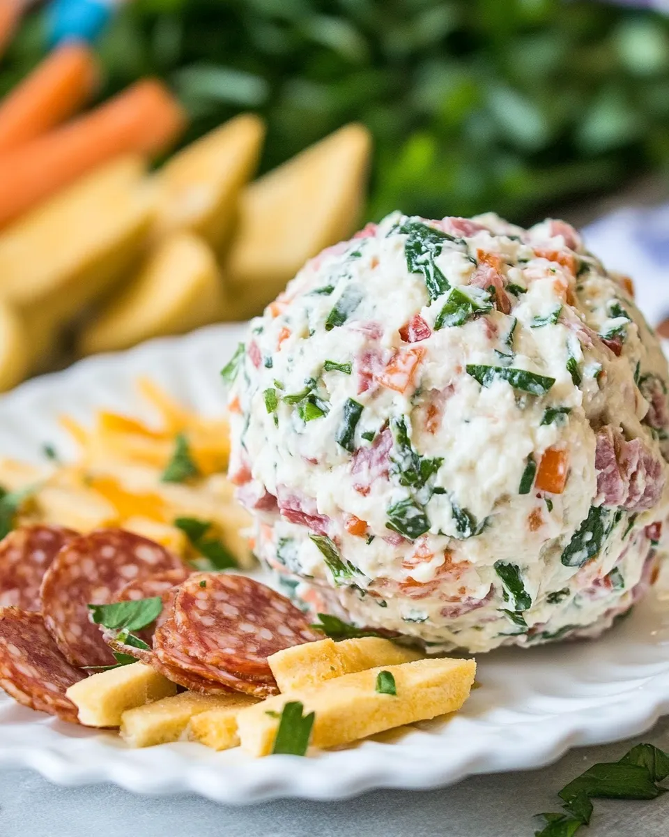 Homemade Salami Cream Cheese Ball photo
