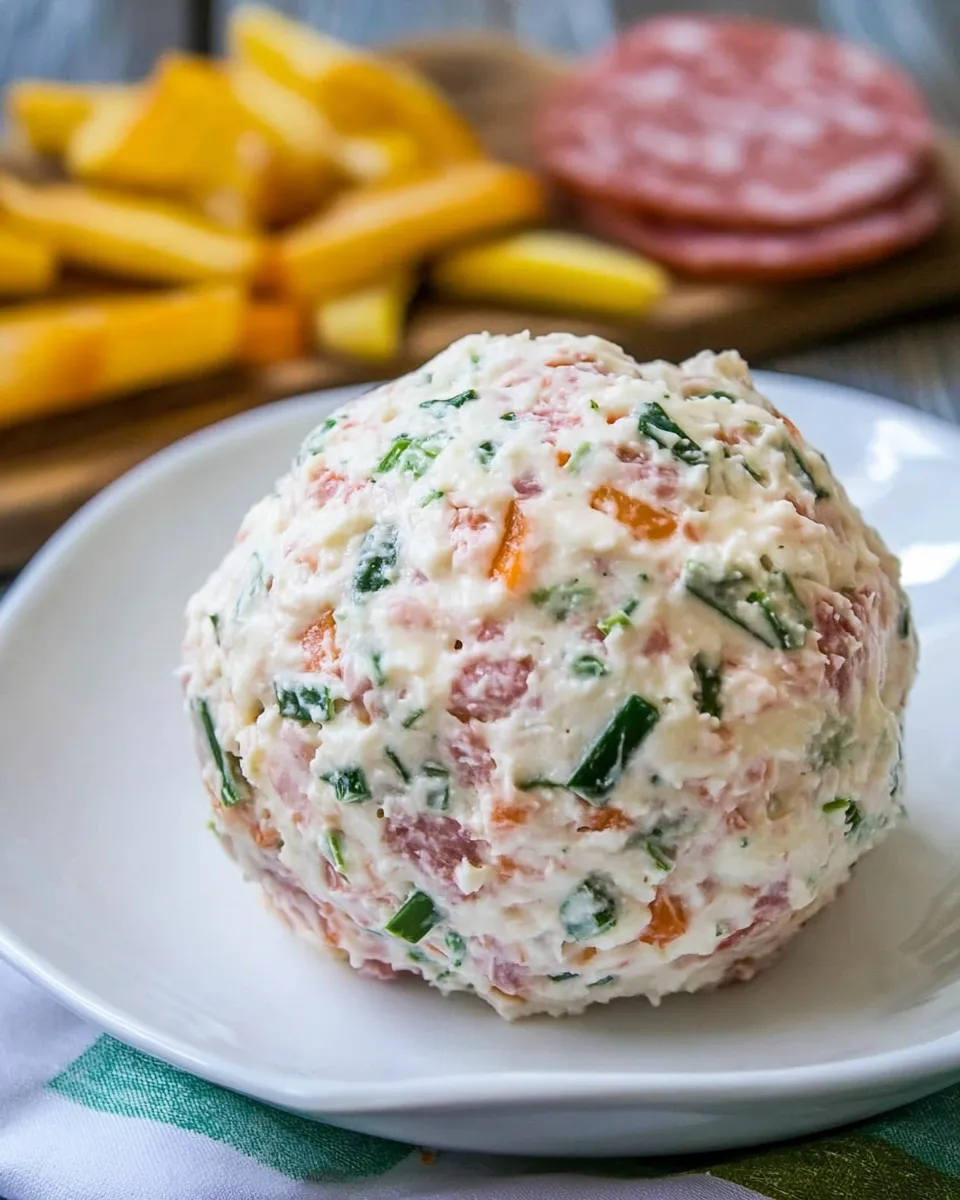Delicious Salami Cream Cheese Ball recipe image