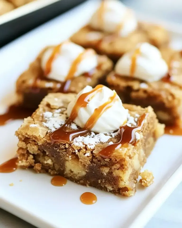 Homemade Salted Caramel Butterscotch Blondies photo
