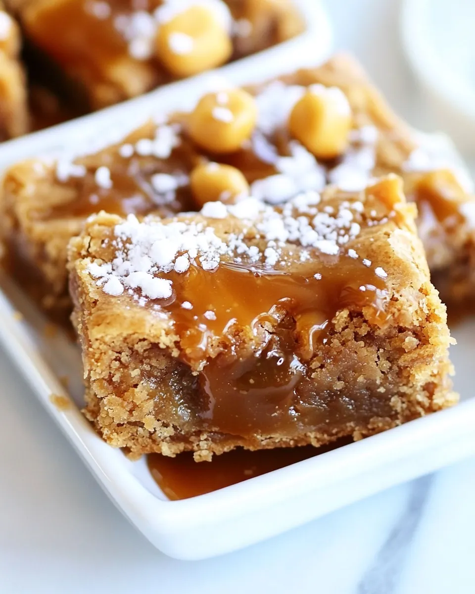 Easy Salted Caramel Butterscotch Blondies recipe photo