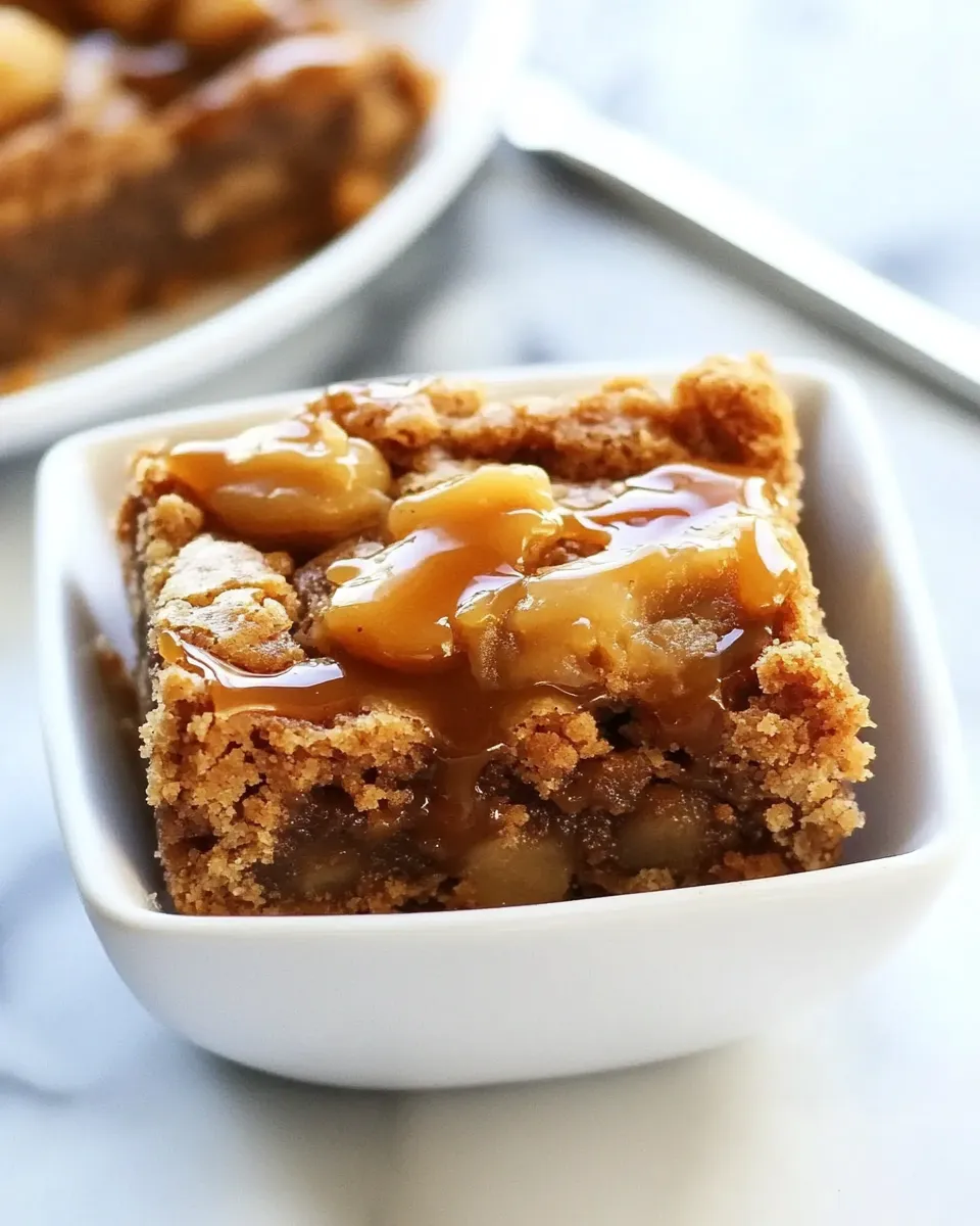 Tasty Salted Caramel Butterscotch Blondies shot