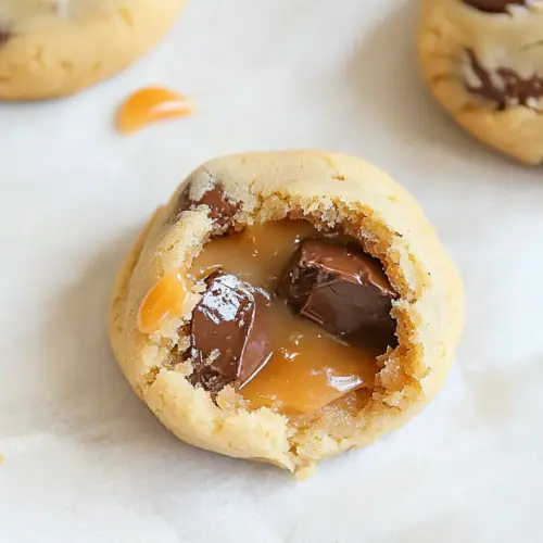 Homemade Salted Caramel Stuffed Chocolate Chunk Cookies photo