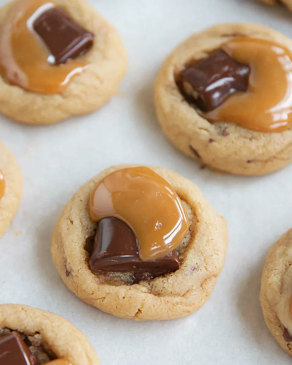 Classic Salted Caramel Stuffed Chocolate Chunk Cookies image