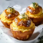 Healthy Salted Rosemary Popovers with Honey Butter. recipe image