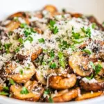 Homemade Sauteed Garlic and Parmesan Mushrooms photo